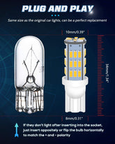ALOPEE 921 LED Bulb Bright Warm White, T10 LED Bulb 42SMD 3014Chip, 921 Bulb, 194 2825 W5W 158 501 for RV LED Lights Interior RV Camper Light Bulbs DC 12V, Pack of 20